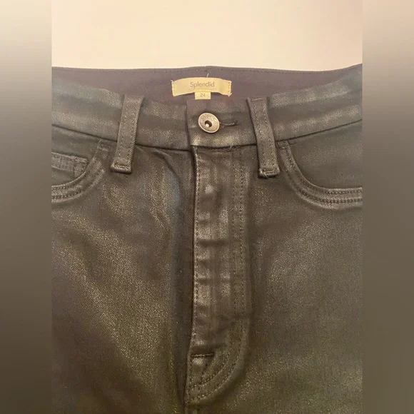 NWT Splendid Super High Rise Bootcut Jeans Black Size 24 - 33" Inseam MSRP $124 - Picture 4 of 10